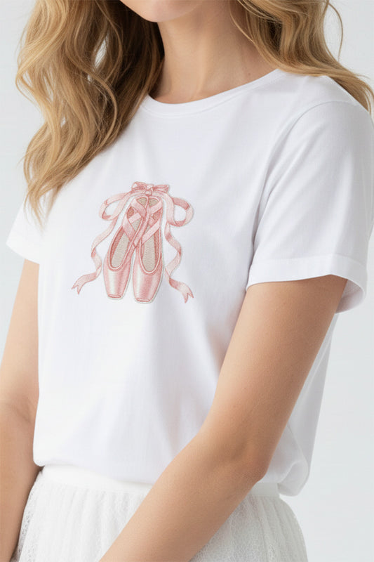 Ballet Grace Embroidered T-Shirt