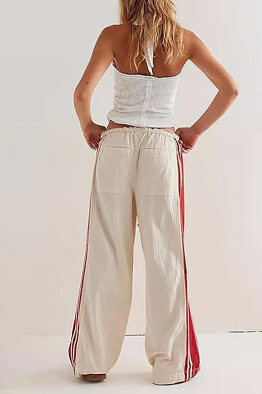 Striped Drawstring Jogger Pants