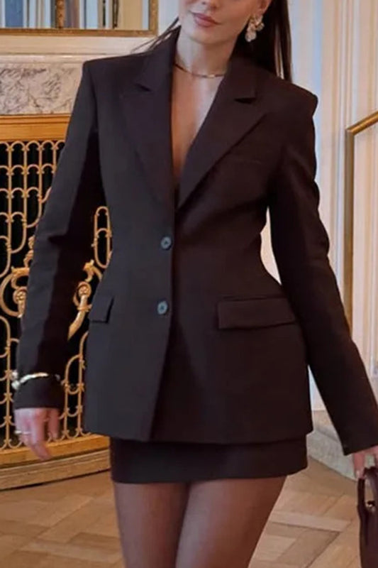 Classic Tailored Single-Breasted Blazer