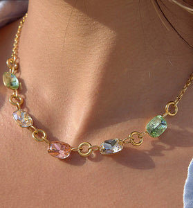 Elegant Gemstone Chain Necklace