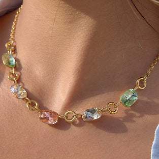 Elegant Gemstone Chain Necklace