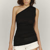 Ruched One-Shoulder Top