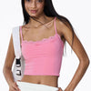 Lace Trim Cami Crop Top