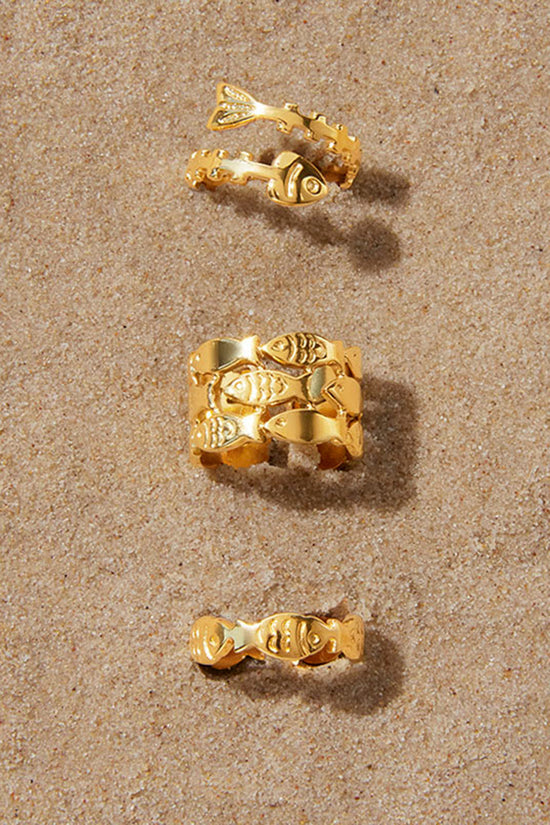 Fish Motif Statement Ring