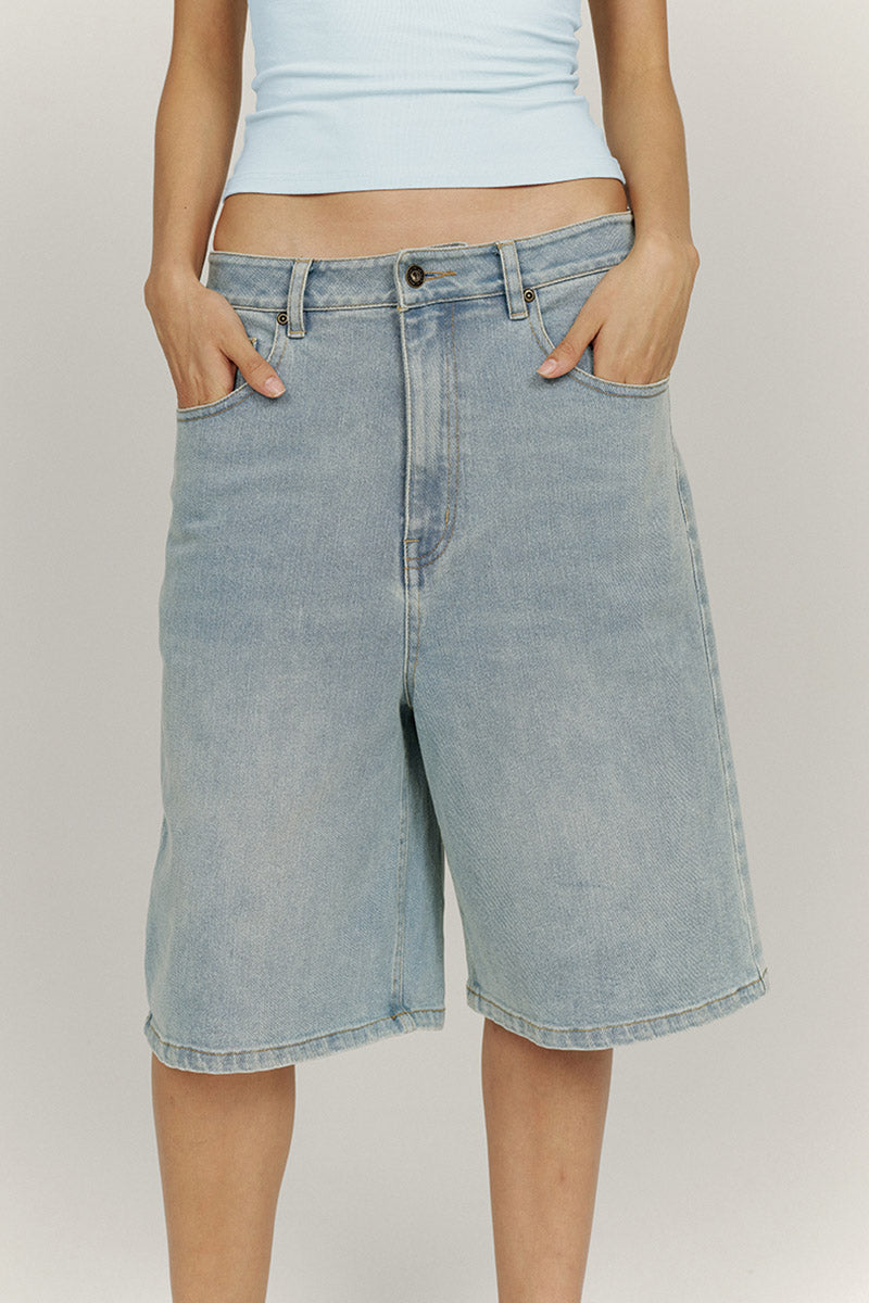 Casual Longline Denim Shorts