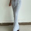 Drawstring Waist Slim Maxi Skirt