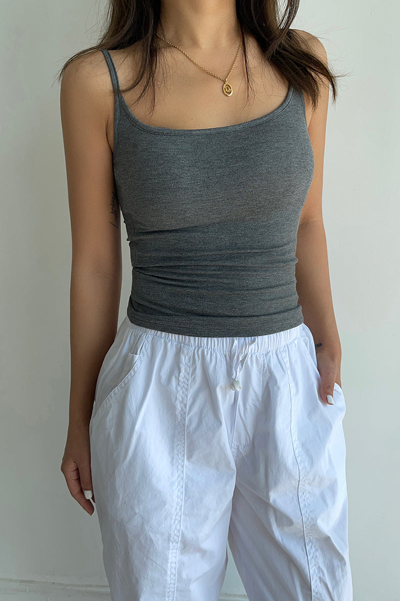 Spaghetti Strap Fitted Tank Top