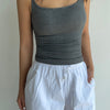 Spaghetti Strap Fitted Tank Top