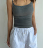 Spaghetti Strap Fitted Tank Top