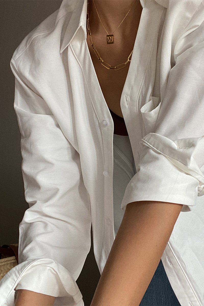Button-Up Shirt with Chest Pocket