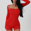 Long Sleeve Slim Romper Set