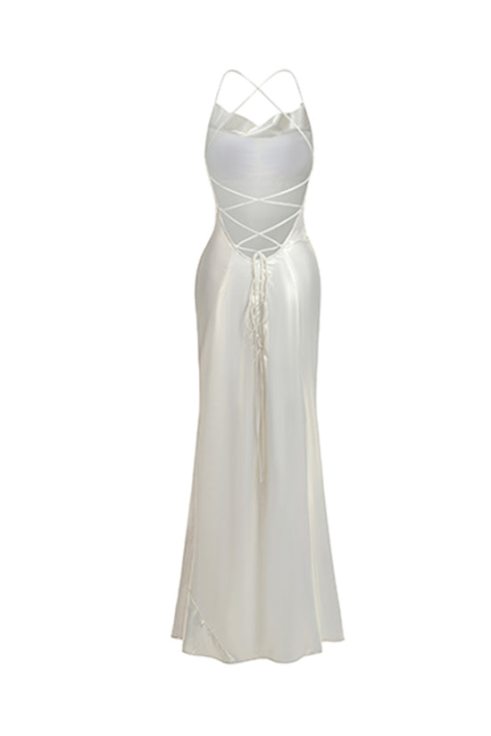 Backless Maxi Dress with Spaghetti Straps