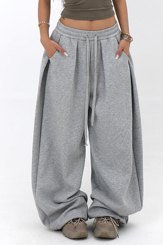 Drawstring Wide-Leg Pants