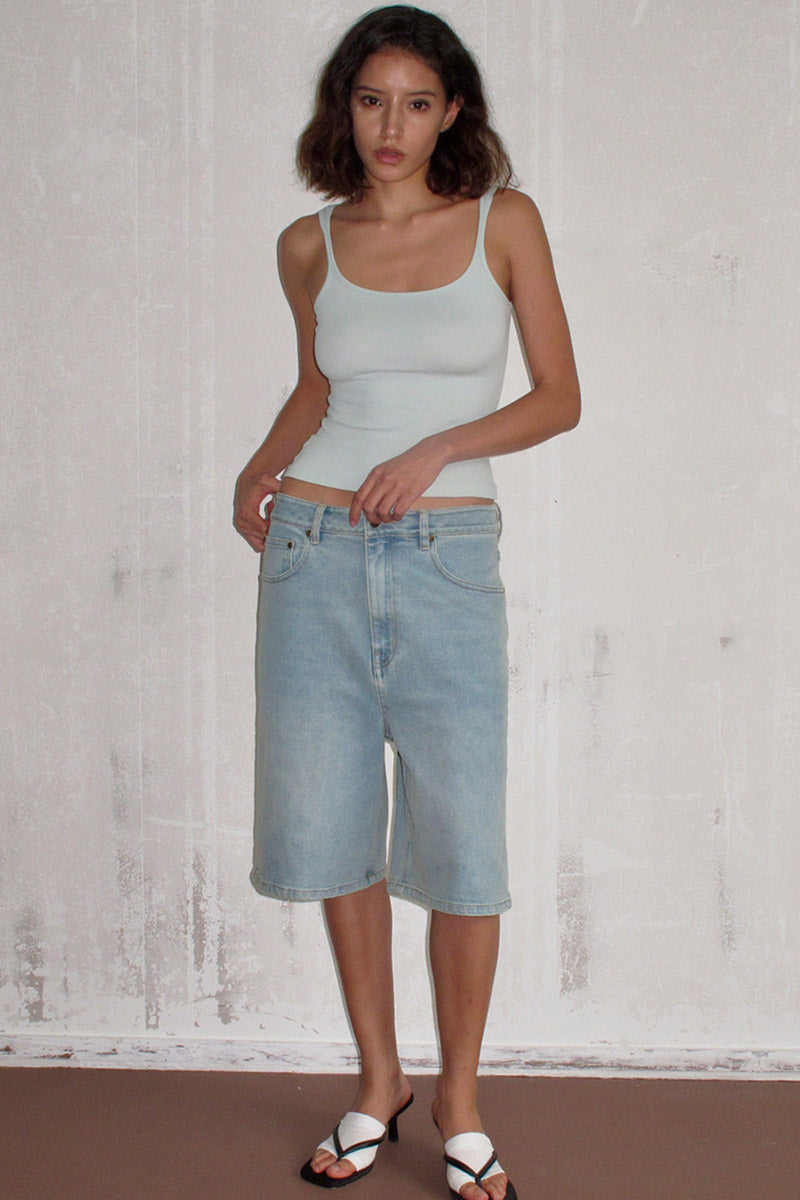 Casual Longline Denim Shorts