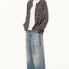Wide-Leg Washed Denim Jeans