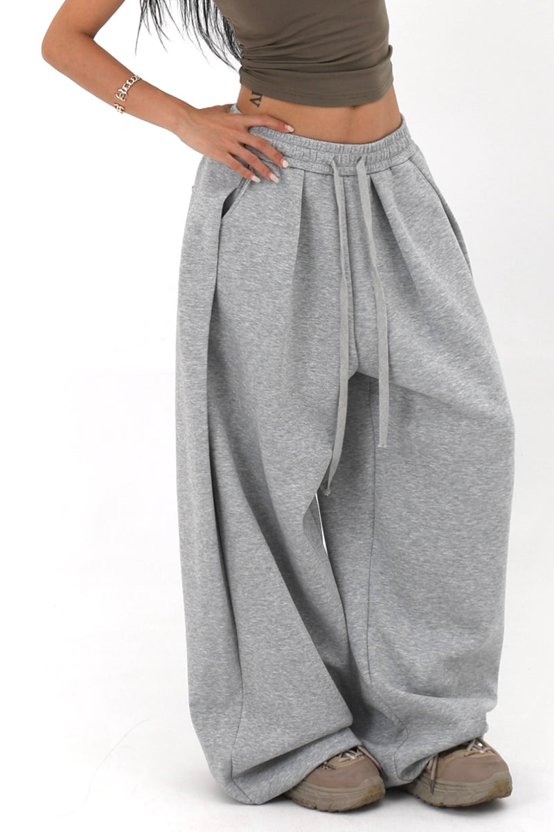 Drawstring Wide-Leg Pants