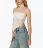 Strapless Lace Scarf Crop Top