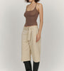 Belted Wide-Leg Utility Shorts