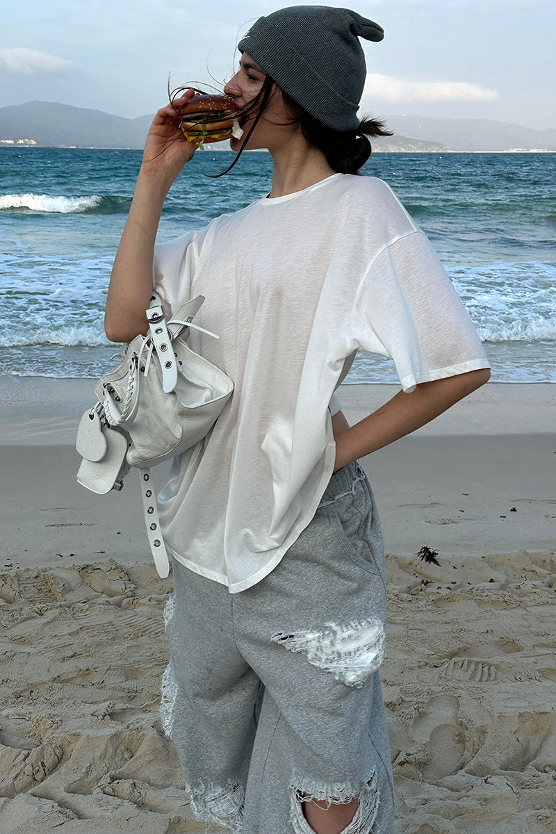 Drop Shoulder Loose Fit Tee