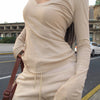 V-Neck Lounge Top with Flared Sleeves