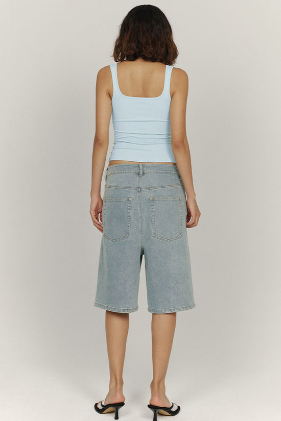 Casual Longline Denim Shorts