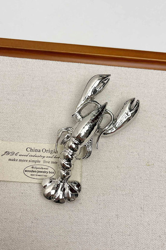 Lobster Charm Chain Brooch