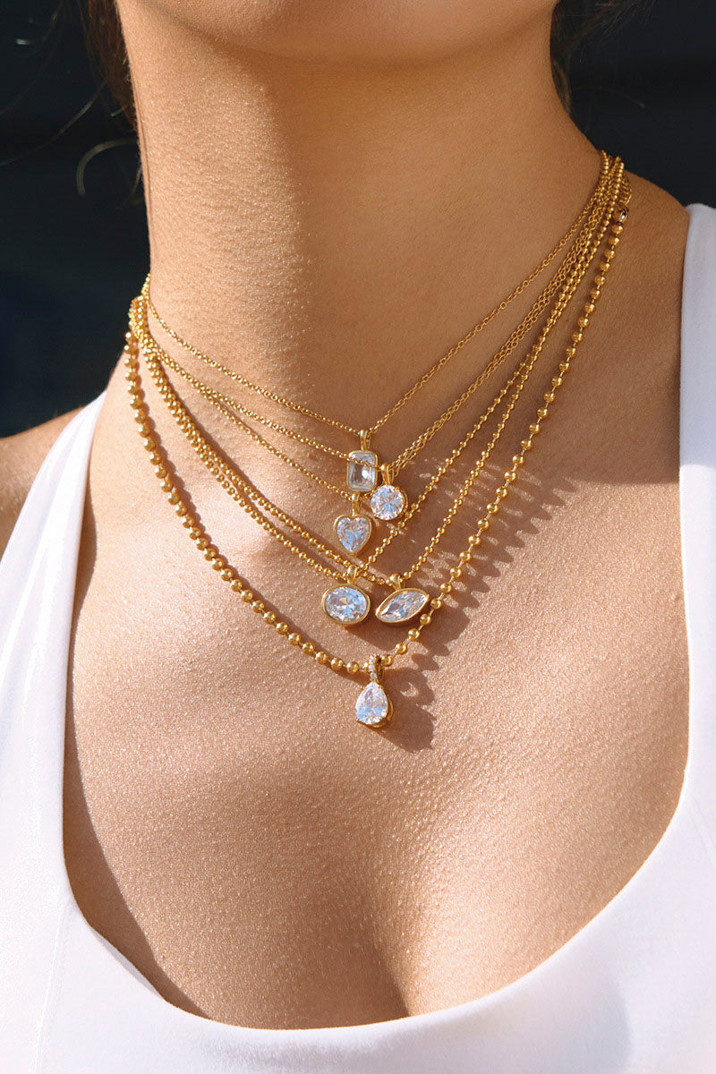 Heart Pendant Necklace with Extender Chain