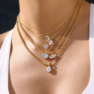 Heart Pendant Necklace with Extender Chain