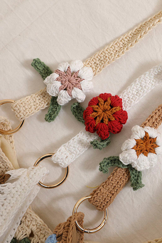 Floral Crochet Shoulder Bag