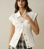 Sleeveless Buttoned Denim Vest