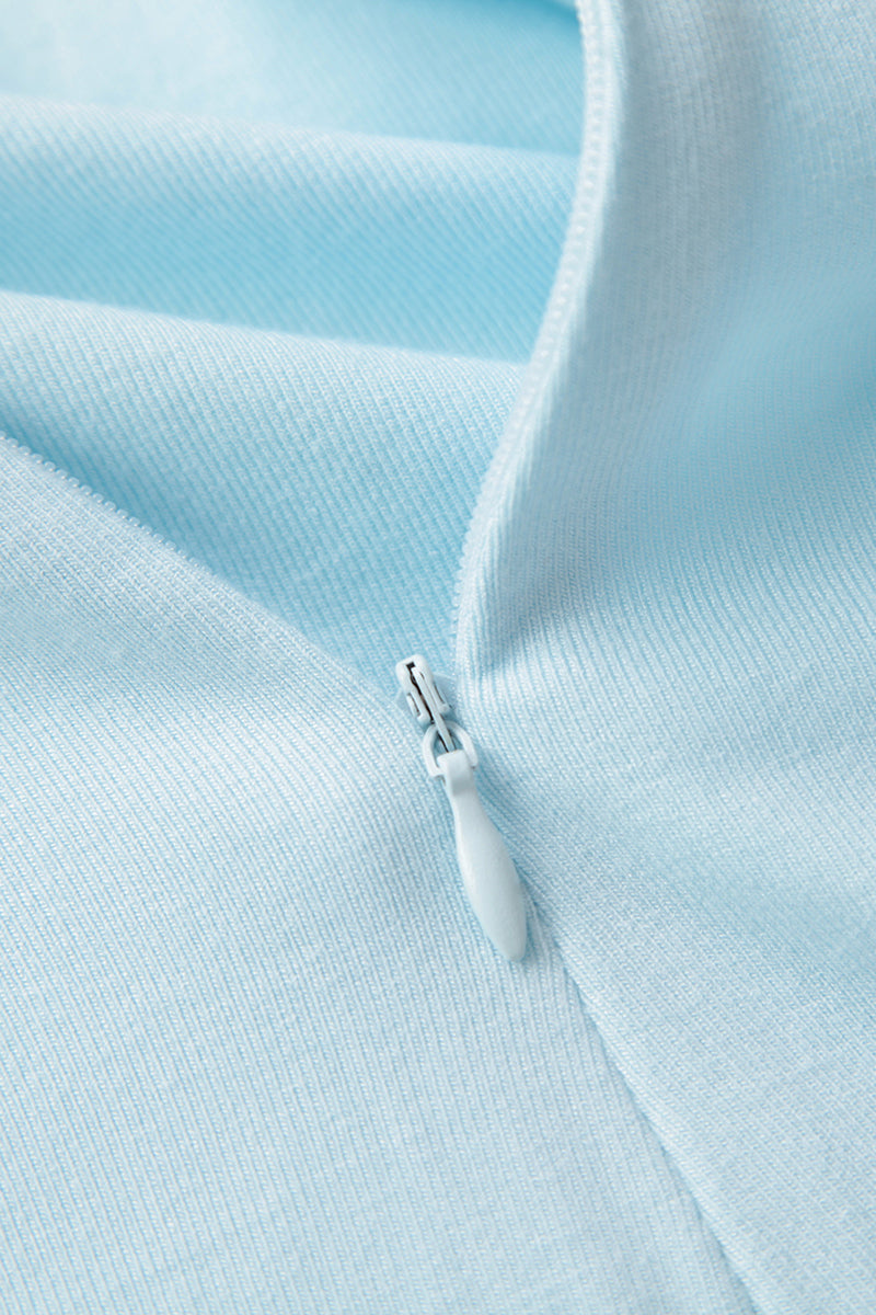 Zip Front Deep V-Neck Tee