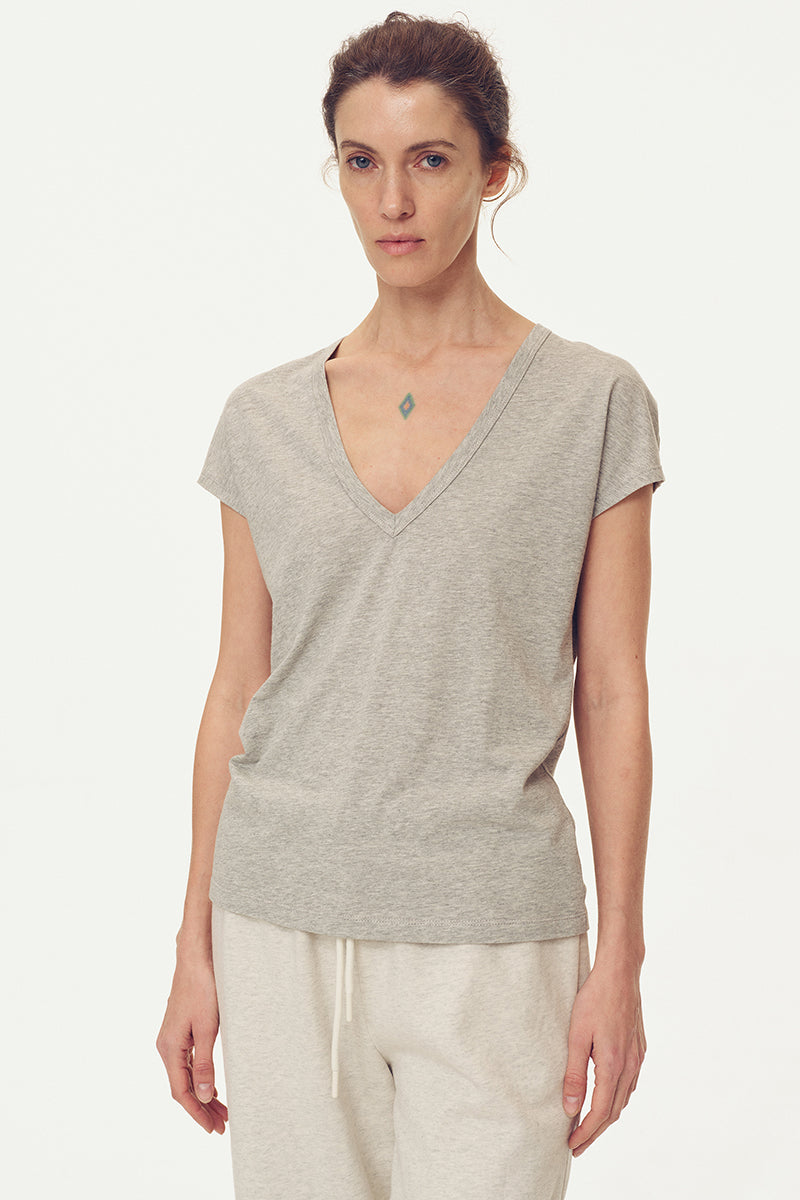 Relaxed Fit V-Neck Tee