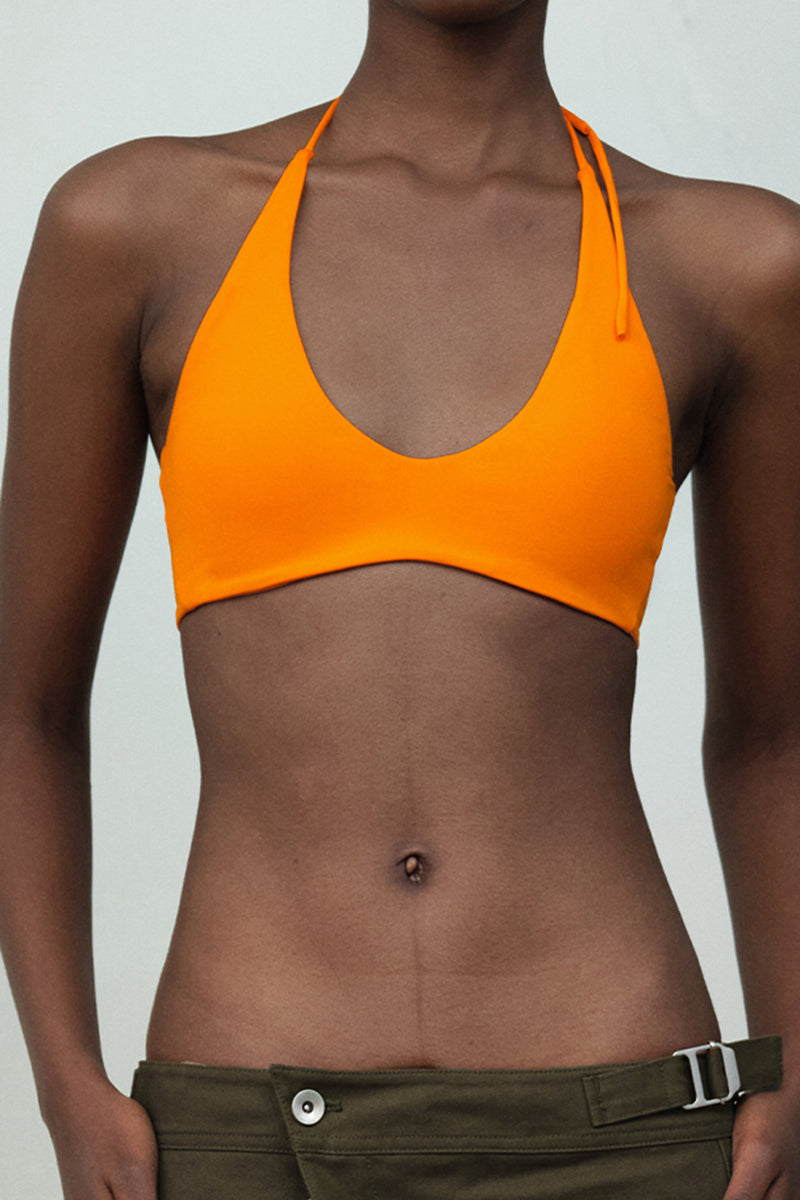 Halter Tie Triangle Bikini Top