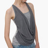 Draped Sleeveless Casual Tank Top
