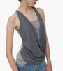 Draped Sleeveless Casual Tank Top