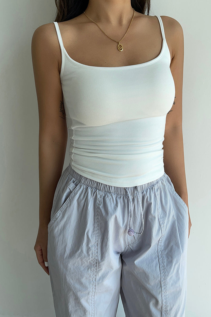 Spaghetti Strap Fitted Tank Top