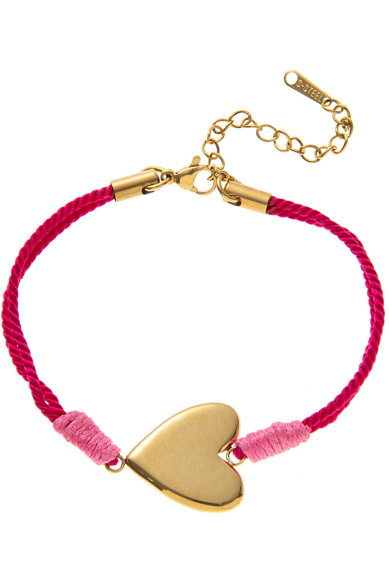 Heart and Cross Charm Bracelet