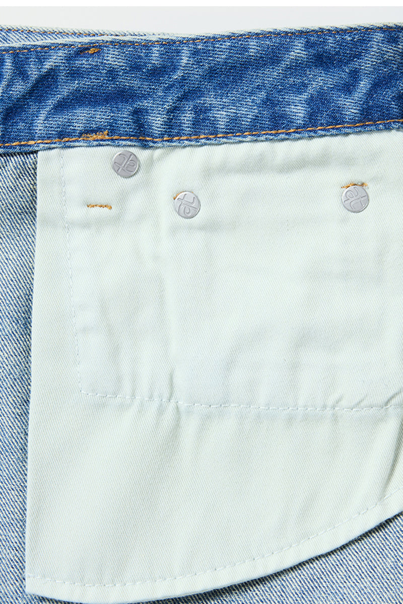 Mid Rise Casual Denim Mini Shorts