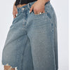Distressed Sparkle Denim Bermuda Shorts