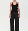 Cutout Detail Straight-Leg Trousers