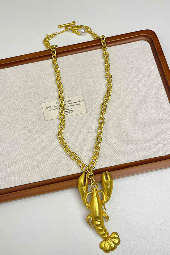 Statement Lobster Pendant Necklace
