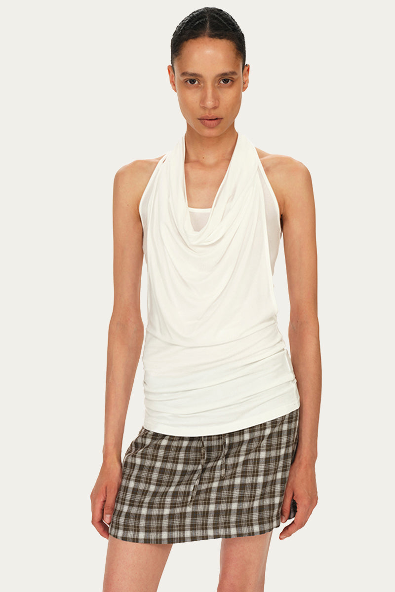 Draped Neck Sleeveless Top