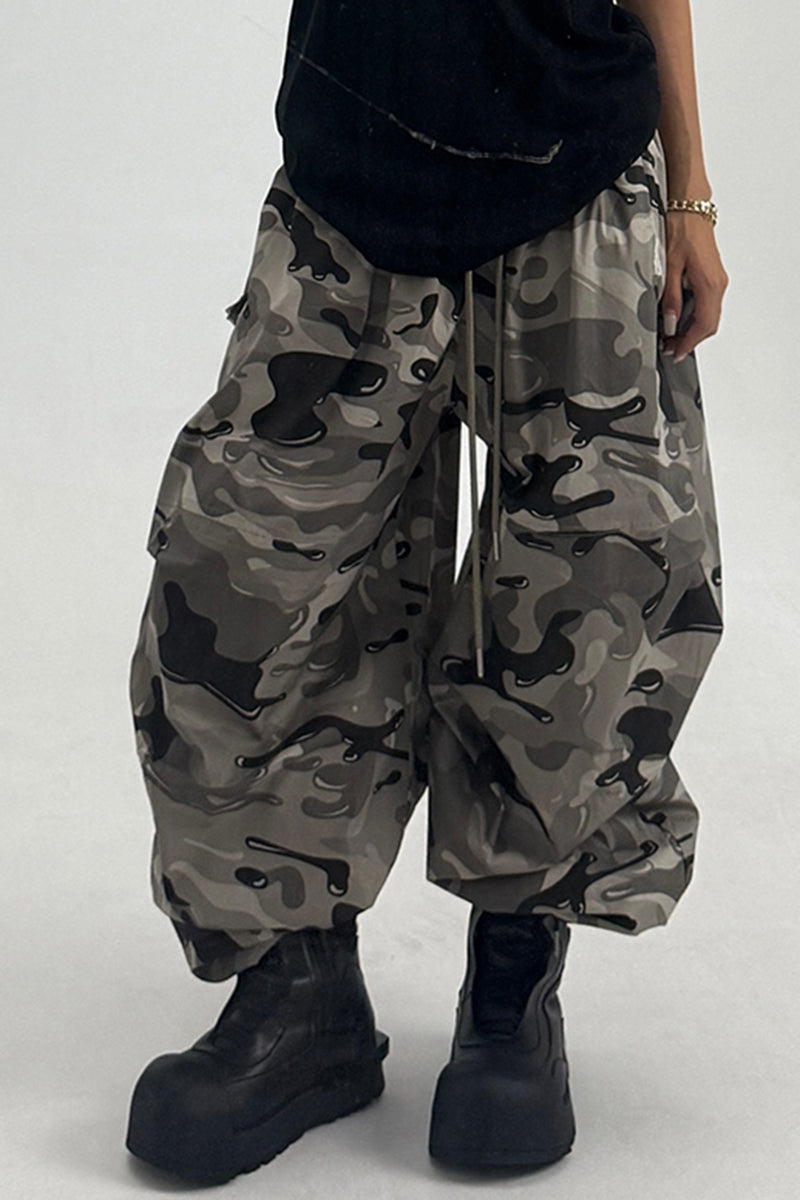 Oversized Camo Baggy Trousers