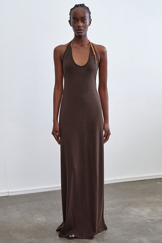 Halter Backless Maxi Dress