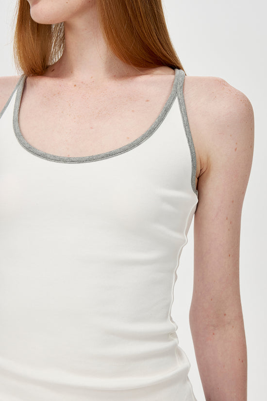 Contrast Trim Fitted Cami Top
