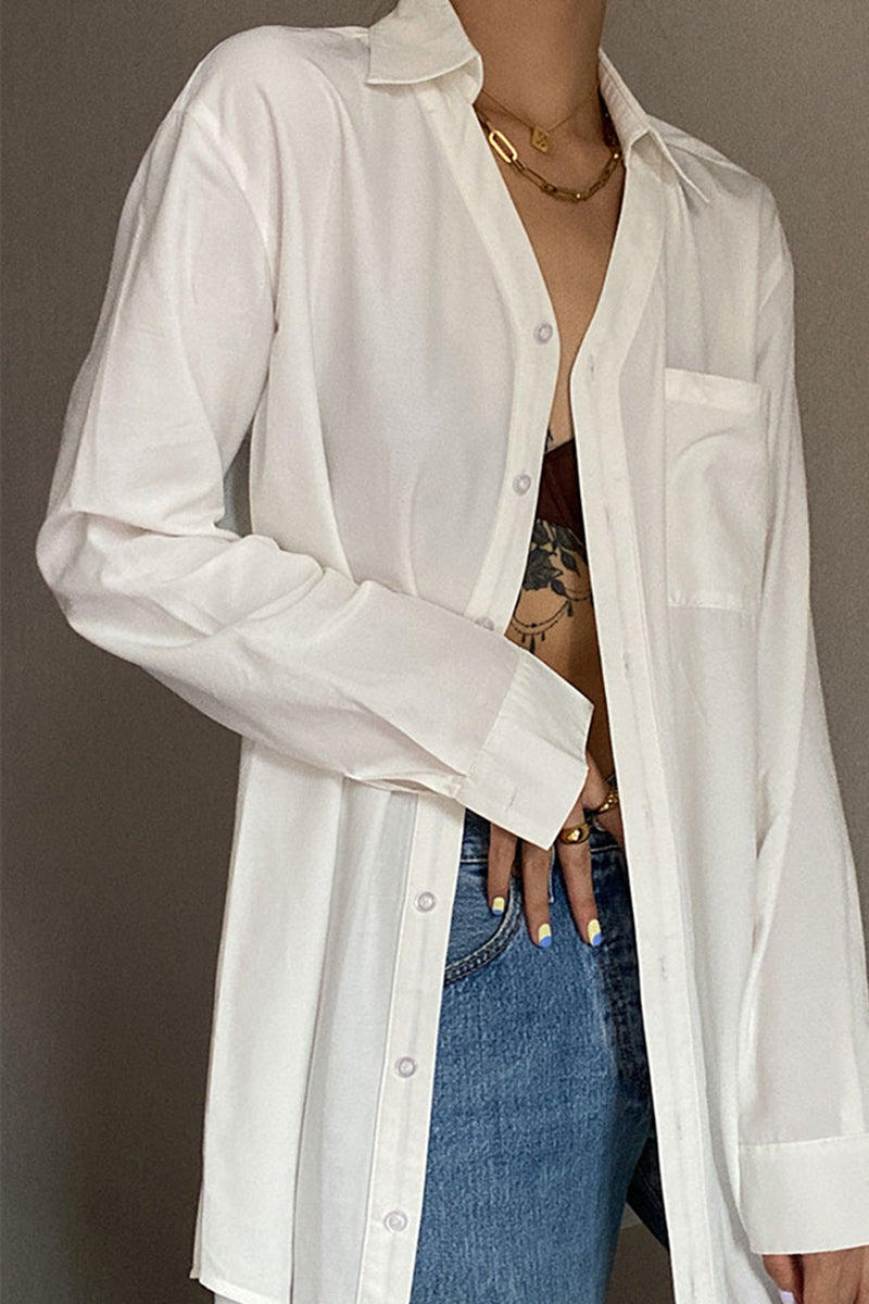 Button-Up Shirt with Chest Pocket