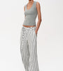 Striped Tie-Waist Lounge Pants