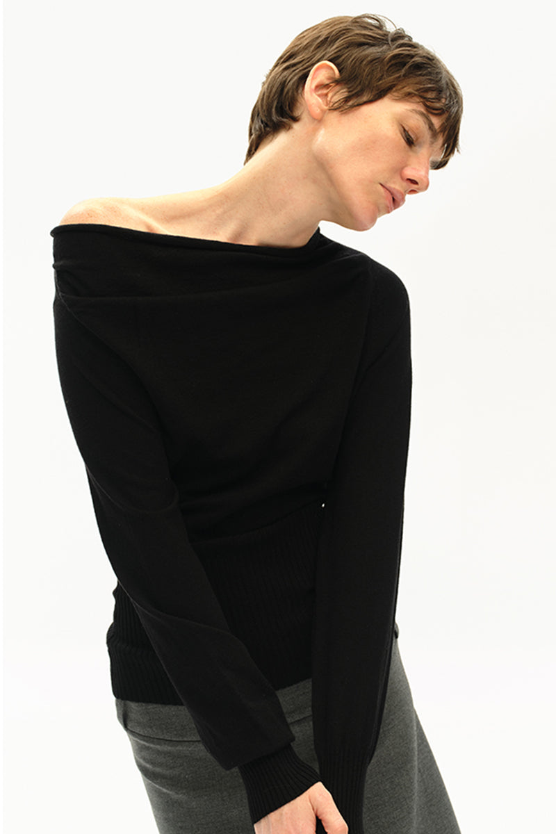 One-Shoulder Ribbed Top