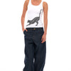 Tank Top with Stretch Cat Graphic