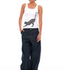 Tank Top with Stretch Cat Graphic